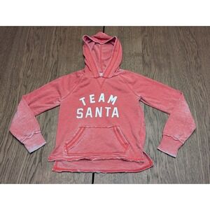 Christmas Hoodie Team Santa Distressed Red Pullover by Grayson Social, Kid's S